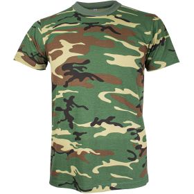 MENS SHORT SLEEVE T SHIRT WOOD CAMO XXXL