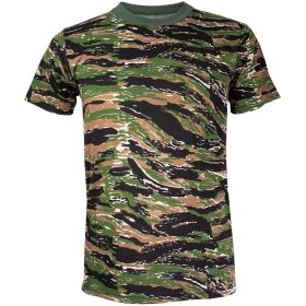 MENS SHORT SLEEVE T SHIRT TIGER STRIPE XXL