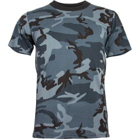 MENS SHORT SLEEVE T SHIRT MIDNIGHT NAVY CAMO L