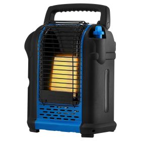 VEVOR Portable Propane Heater, 9000BTU Forced Radiant Space Heater with Stepless Temp Settings & Tip-over Protection, Portable Garage/Shop for Sp
