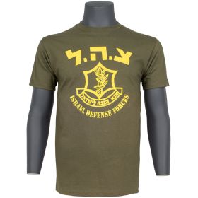 ISRAELI DEFENSE T SHIRT, OD S