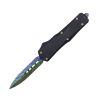 Double Edge Damascus Automatic OTF Knife w/ Belt Clip
