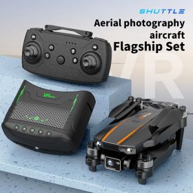 H31 Foldable VR Drone With 360 Flip Camera Adjustable HD Optics Altitude Control Dual Batteries 8-10 Min Flight Bundle Drone Ads Rc Plane (Option: Black)