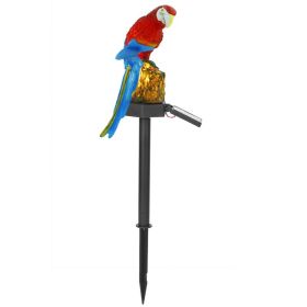 1Pc Solar Powered Parrot Garden Light IP65 Waterproof LED Parrot Landscape Lamp Decorative Lawn Lights For Yard Driveway Walkway Patio (Option: Red-1Pc)