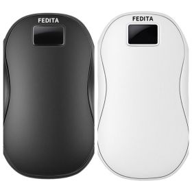 Large Capacity Double-sided Heating Digital Display USB Charging Portable Hand Warmer (Option: N20 Black White-1PCS)