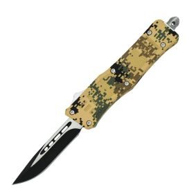 Automatic OTF Knife w/ Belt Clip (Color: Digital Camo, size: small)