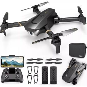 V4 Foldable Mini Drone With Camera 4K 1080P HD Drone ,3 Batteries,Drones For Adults Kids,Remote-controlled Quadcopter,Logistics Is Randomly Sent (Option: 4BATTERIES)
