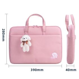 14" Inch Laptop Case - Deli 63756 Briefcase Portable Bag - Perfect for On-the-Go! (Color: Deli  63756 Briefcase (pink))