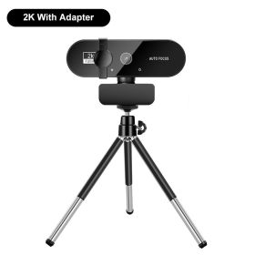 Webcam 4K 2K Web Cam Webcan 1080P Webcam With Microphone Tripod Autofocus Mini Usb Camera To Computer Full Hd For PC Mac Laptop (Color: 2K With Tripod, Ships From: China)