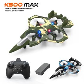 K500 Combat Drone Four-Channel Hovering Quadcopter With Altitude Hold, Flip Stunts, And Remote Control Lighting Plane (Option: Green)