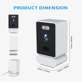 Window-Specific Security Camera, HD Night Vision USB Powered, Mobile Remote Window View, No Wiring Easy Install Home Security Cam (Option: White)